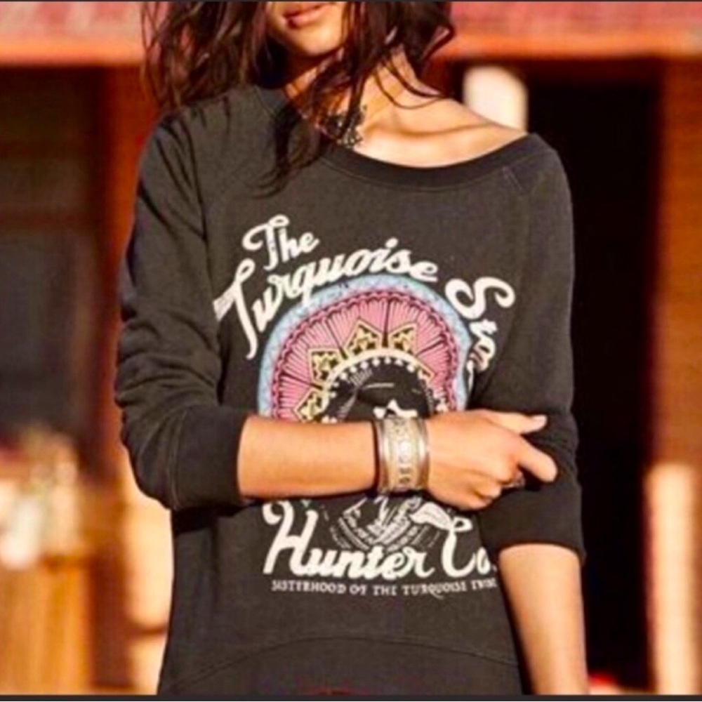 Spell and the gypsy Turquoise stone sloppy Joe jumper